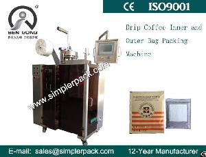Plc Control 3 Sides Sealing Drip Bag Coffee Packaging Machine For Italy Espresso Coffee