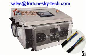 round sheathed cable cutting stripping machine