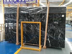 Black And White Flower Marble Slabs