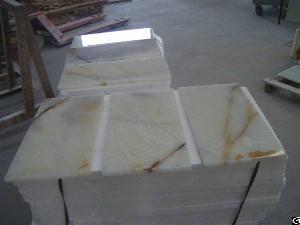 Polished White Onyx Cut To Size Tiles