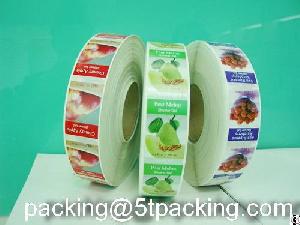 Green And Healthy Plastic Adhesive Labels For Fruits Sales Promotion