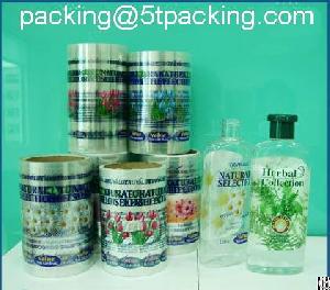 Herbal Collection Body Care Bottle Labels Made From Transparent Eco-friendly Plastic Material