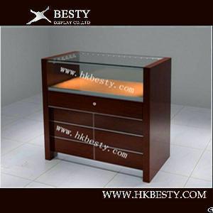 High Quality Wood Jewelry Lockable Glass Display Counter