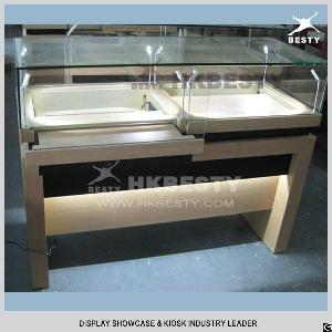 Jewellery Shocase Counter With Pole Light And Two Drawers