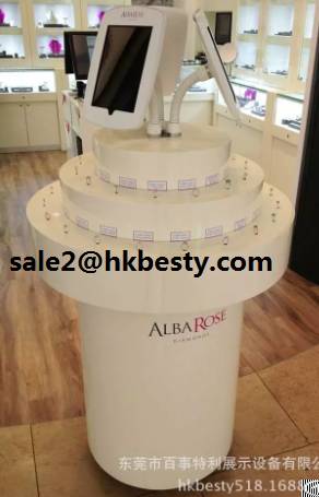 Special Jewelry Ring Display Tower With Ipad Holder