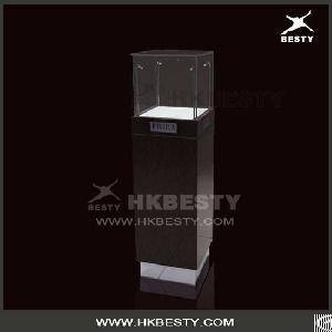 Standard Wooden Display Showcase With Pole Light And Logo