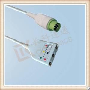 23.1siemens 10 Pin Ecg Trunk Cable 3 Leads Ck-e233-a30