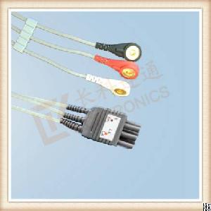 Colin Ecg Leadwires, Cable 3 Leads, Snap, Aha, Ck-e321-s3a