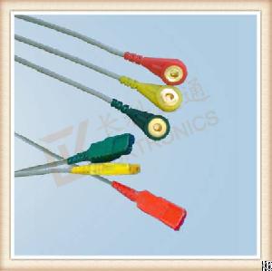 Ll Style Ecg Leadwires, Cable 3 Leads, Snap, Iec, L 0.6m Ck-e313-s3i,