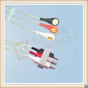 Philips Ecg Leadwires, , Cable 3 Leads, Snap, Aha, L 1m