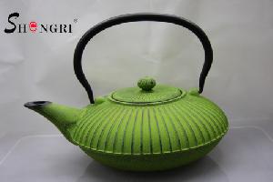 cast iron tea kettle striation surface