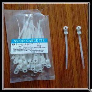 Black / White Cable Ties, Zip Tie With Mounting Hole, Toys Plastic Ties