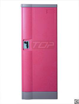 Double Tier Office Lockers Abs Plastic, Pink Color