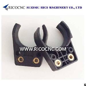 Ricocnc Black Bt40 Tool Holder Clips Atc Tool Grippers For Woodworking Cnc Router Machine
