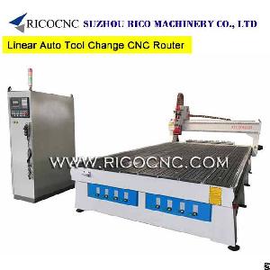 Three Axis Linear Auto Tool Change Cnc Router With Italy Hsd 9.0kw Spindle Atc2040ad