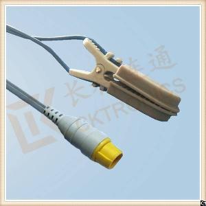 Fashional Degign Mek 8 Pin Reusable Spo2 Sensor , Veterinary Animal Use, L 3m