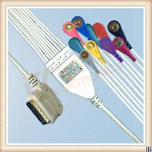 kenz pc 109 ecg cable 10 leadwires snap aha