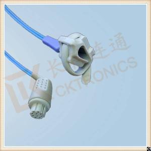 High Quality Datex Ohmeda 10 Pin Reusable Spo2 Sensor , Neonate Silicone Wrap, L 3m