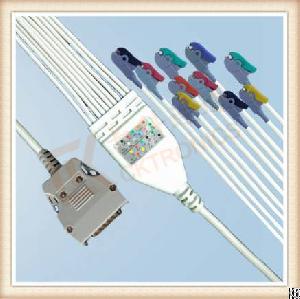 accept kenz pc 104 ecg cable 10 leadwires clip iec