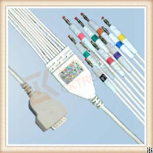 Offer Best Quality And Factory Price Ge Marquette One Piece Ecg Cable 10 Leadwires, Banana, Aha