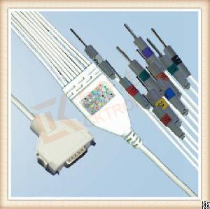 Offer Best Quality And Factory Price Ge Marquette One Piece Ecg Cable 10 Leadwires, Needle, Aha