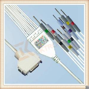 Offer Best Quality And Factory Price Ge Marquette One Piece Ecg Cable 10 Leadwires, Needle, Iec