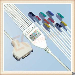 Offer Factory Price And Excellent Quality Ge Marquette One Piece Ecg Cable 10 Leadwires, Clip, Iec