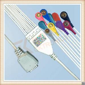 Order Online Nihon Kohden One Piece Ecg Cable Without Screws Snap, Aha