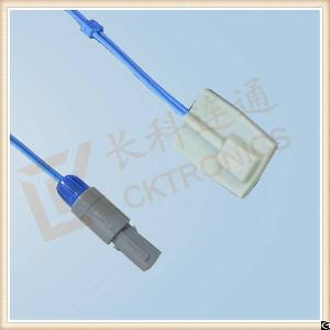 spring 6 pin reusable spo2 sensor pediatric silicone soft tip l 3m