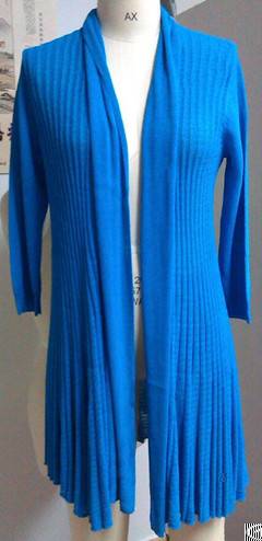 Long Cardigan Sweater Womens Blue