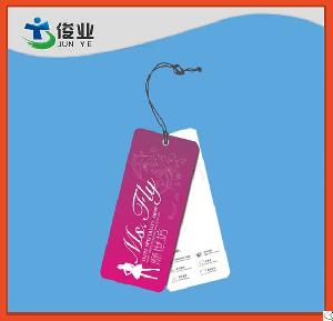 China Factory Low Price Custom Printed Paper Clothes Garment Tags For Clothing Shoes
