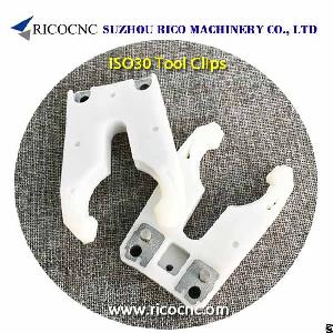 White Iso30 Tool Holder Clips For Woodworking Cnc Router