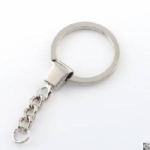 30mm Nickel Plated Split Key Chain Ring Connector Keychain With Alloy Connect Head