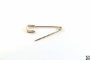 Fashion Decorative Brooch Gold Plated Brass Safety Pin
