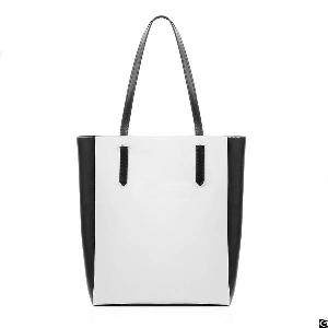 Women Leather Tote Bag Large Shoulder Bags Top-zip Handbag