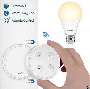 Dimmable A19 E26 Led Light Bulb With Wireless Remote Controller Dim 3 Color Changing, 10w