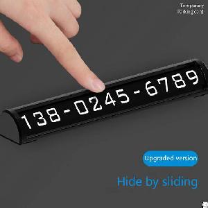 flexible rotatable temporary parking card telephone phone clear plate automotive car styling