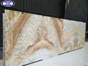 book matched cloud sunset marble slabs