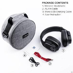 Folding Stereo Wireless And Wired Bluetooth Headphones Headset For Pc / Cell Phones / Tv / Ipad