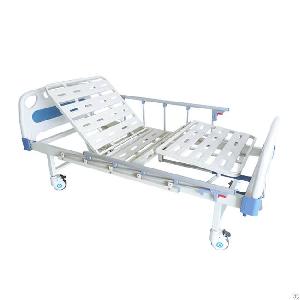 Medical Furniture Two Cranks Manual Hospital Bed For Sale