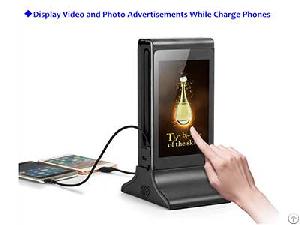 Funsuper Table Advertising Player Power Bank Phone Charger Menu For Retail Shops