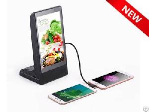 Funtek Wifi Tabletop Advertising Media Player Charging Station For Cell Phones