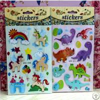 Double Layer Sticker-ponies And Dinosaurs 3d