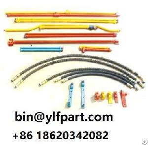 Hydraulic Excavator Breaker Lines Piping Kits Pipe With Foot Pedal Stop Valve Relief Komatsu Hitachi