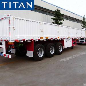 Dropside Trailer For Sale 12 Units 60ton Semi Trailer With Side Wall In Senegal