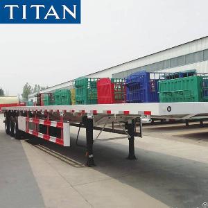 Tri Axle Trailer Flatbed Semi Trailer For Sale Titan Vehicle
