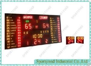 Basketball Gymnasium Electronic Digital Basketball Scoreboard And Shot Timer