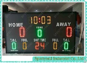 Led Scoreboard Screen Maker , Basketball Scoring Timer Boards