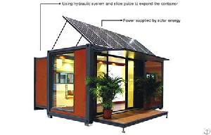 expandable flat pack prefab module container house solar energy