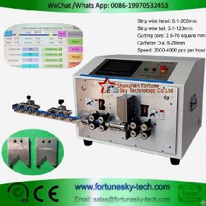 Fully Automatic 2.5-50-80 Sqmm 13awg-1 / 0awg Wire Stripping Machine